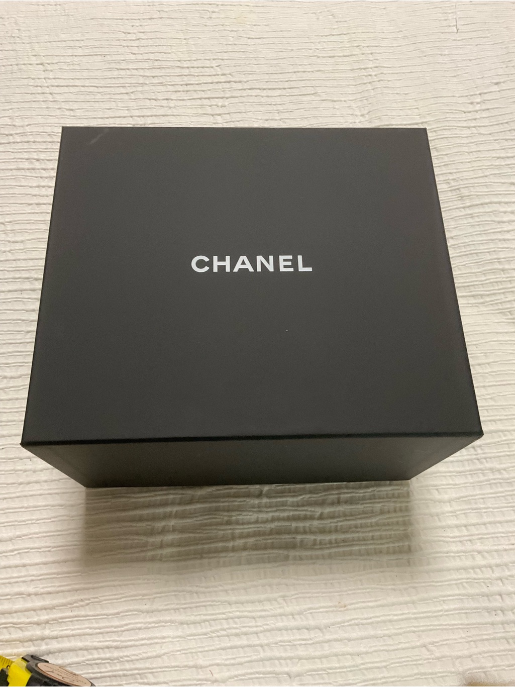 Chanel Black Presentation Box With White Logo